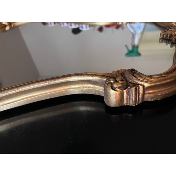 Image 1 of Vintage-Spiegel aus vergoldetem Holz, 1950er Jahre