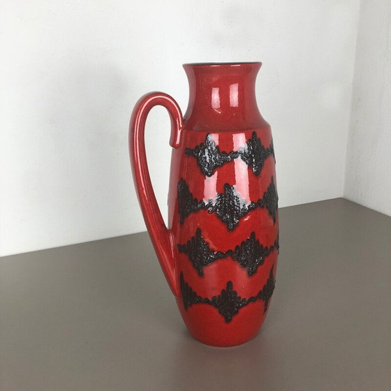 Image 1 of Große vintage Töpferei Fett Lava Vase Scheurich WGP 1970s
