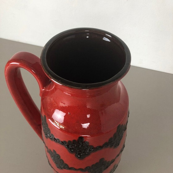 Image 1 of Große vintage Töpferei Fett Lava Vase Scheurich WGP 1970s