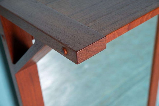 Image 1 of Dänischer Teakholzspiegel mit Hutablage aus den 1960er Jahren