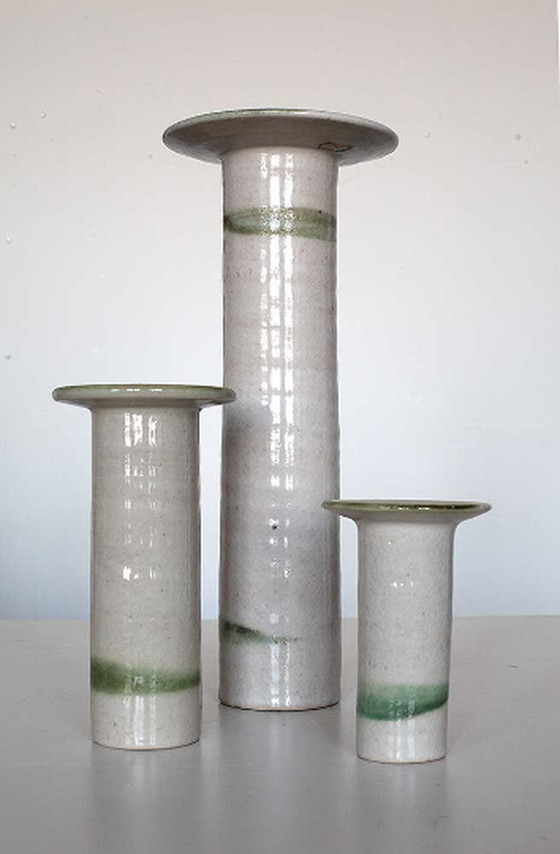 Image 1 of 3x Piet Knepper Mobach handgefertigte Vase