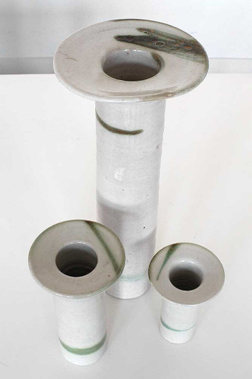 3x Piet Knepper Mobach handgefertigte Vase
