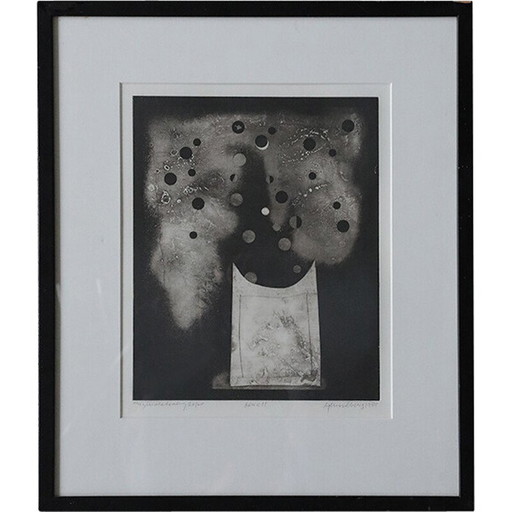 Vintage-Gemälde von Bertil Lundberg, 1980