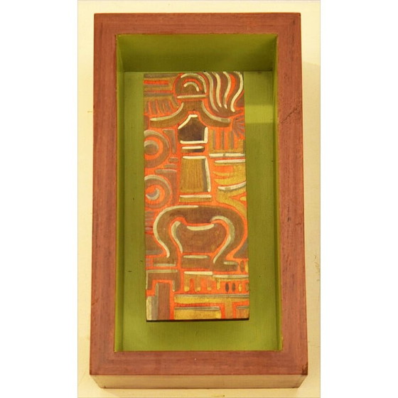 Image 1 of Vintage Wandlampenpaneel aus Holz, 1950er Jahre