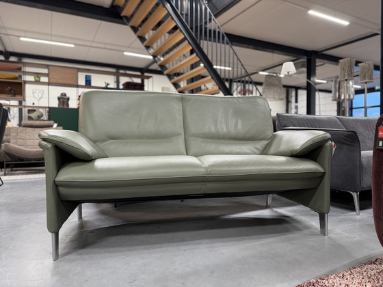 Image 1 of Leolux Castanea Sofa 2 Sitzer Senso Olivine Leder