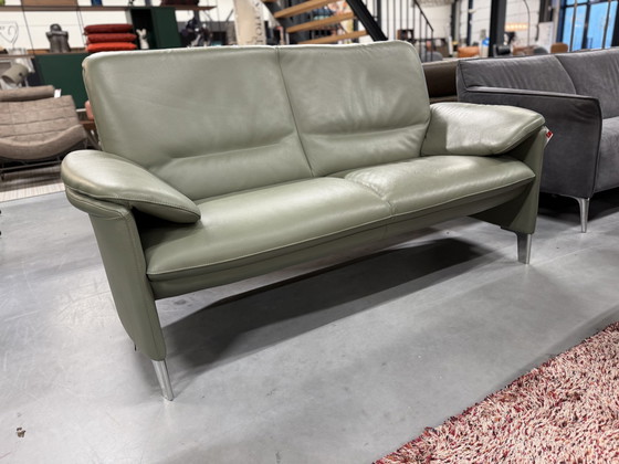 Image 1 of Leolux Castanea Sofa 2 Sitzer Senso Olivine Leder