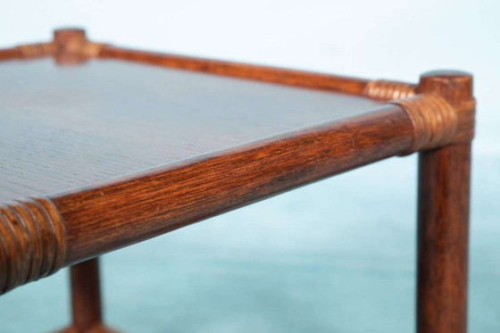 Image 1 of Vintage Rattan Couchtisch 1960er Jahre, Boho Weidenbeistelltisch