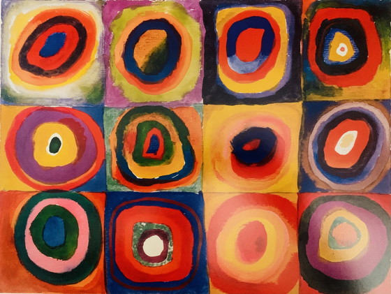 Image 1 of Wassily Kandinsky: "Farbstudie, Quadrate mit konzentrischen Ringen, 1913"