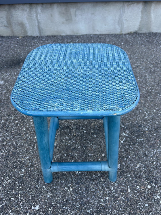 Image 1 of Hocker aus Rattan 1980