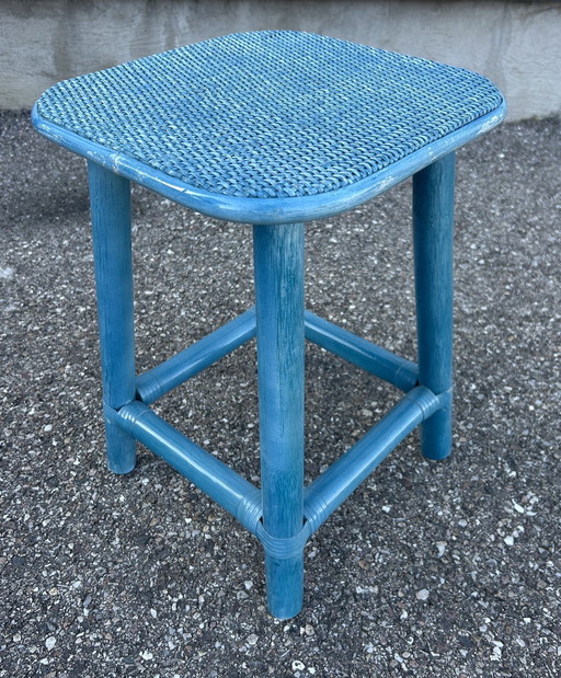 Hocker aus Rattan 1980