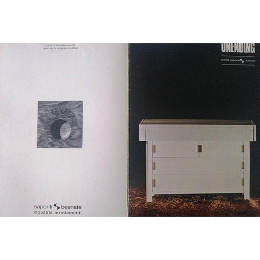 Vintage-Kommode aus lackiertem Massivholz von E. Radaelli für Saporiti, 1970