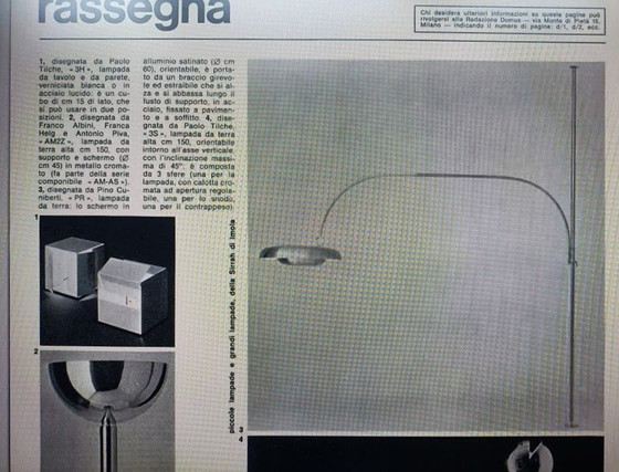 Image 1 of Pirro Cuniberti "Pr" Verstellbare Stehleuchte Sirrah 1970S