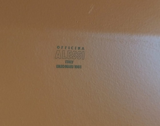 Image 1 of Enzo Mari - Modernistisches orangefarbenes Tablett 'Arran' Officina Alessi 1961 - Einzelstück