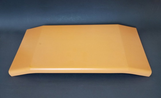 Image 1 of Enzo Mari - Modernistisches orangefarbenes Tablett 'Arran' Officina Alessi 1961 - Einzelstück