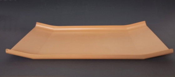 Image 1 of Enzo Mari - Modernistisches orangefarbenes Tablett 'Arran' Officina Alessi 1961 - Einzelstück