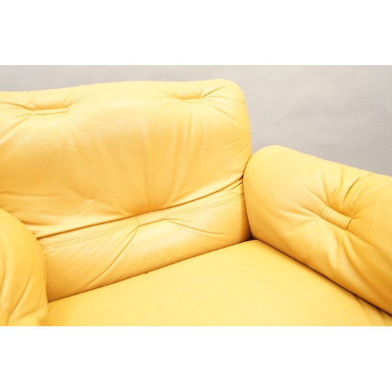 Image 1 of Vintage 3-Sitzer-Sofa aus brasilianischem Leder und Jatoba-Holz, 1970