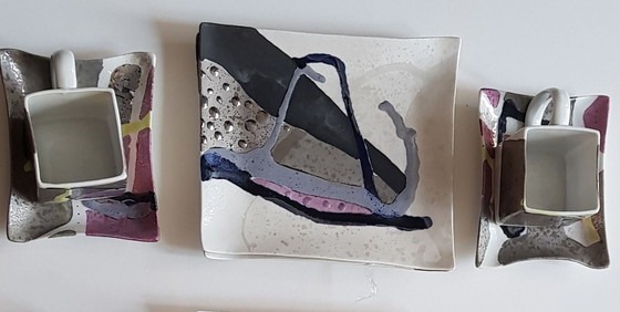 Image 1 of 9X Handgemachtes Porzellanservice von Stilart