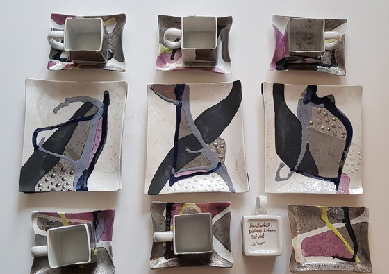 Image 1 of 9X Handgemachtes Porzellanservice von Stilart