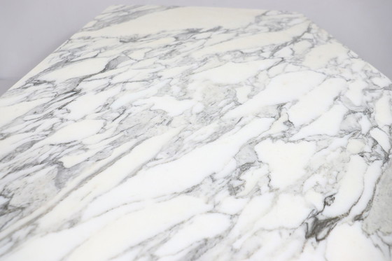 Image 1 of Mid Century Esstisch Mit Carrara Marmorplatte, Italien, 1970Er Jahre