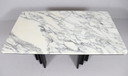 Mid Century Esstisch Mit Carrara Marmorplatte, Italien, 1970Er Jahre