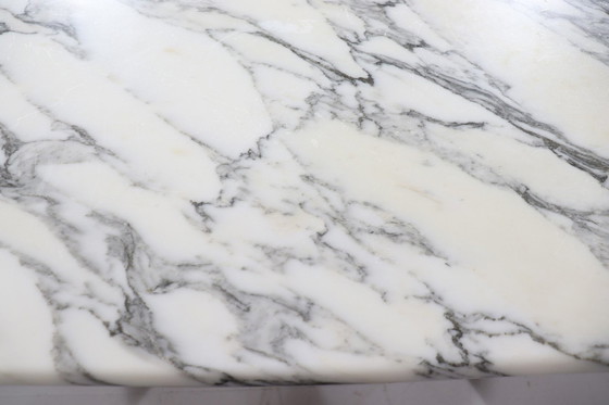 Image 1 of Mid Century Esstisch Mit Carrara Marmorplatte, Italien, 1970Er Jahre