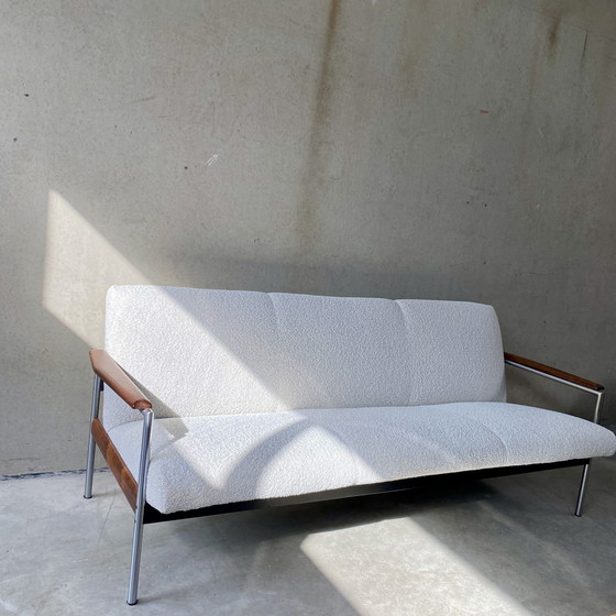 Image 1 of Mid Century Topform 3-Sitzer Sofa mit Palisander-Armlehne 1970er Jahre