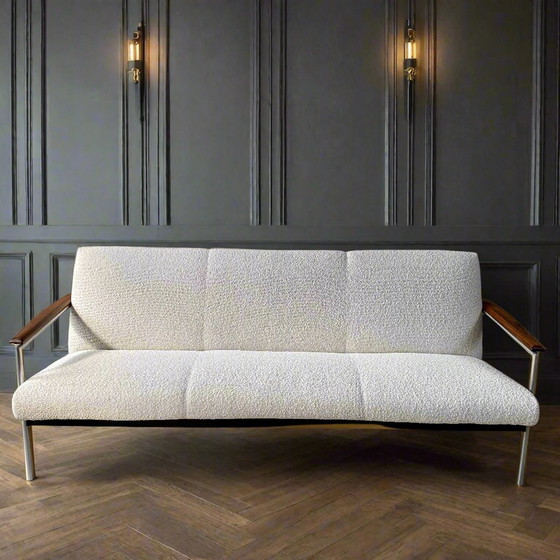 Image 1 of Mid Century Topform 3-Sitzer Sofa mit Palisander-Armlehne 1970er Jahre