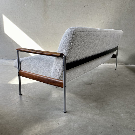 Image 1 of Mid Century Topform 3-Sitzer Sofa mit Palisander-Armlehne 1970er Jahre