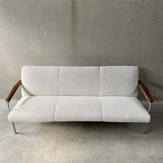 Image 1 of Mid Century Topform 3-Sitzer Sofa mit Palisander-Armlehne 1970er Jahre