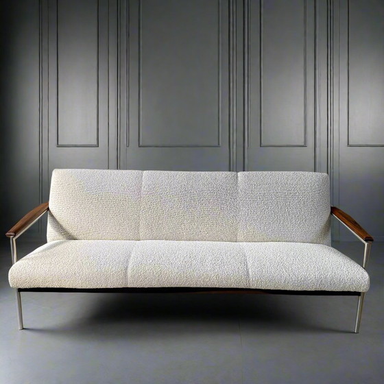 Image 1 of Mid Century Topform 3-Sitzer Sofa mit Palisander-Armlehne 1970er Jahre