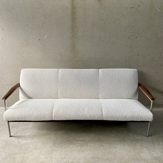 Image 1 of Mid Century Topform 3-Sitzer Sofa mit Palisander-Armlehne 1970er Jahre