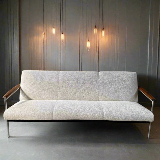 Image 1 of Mid Century Topform 3-Sitzer Sofa mit Palisander-Armlehne 1970er Jahre