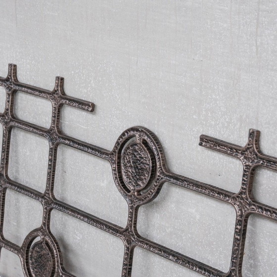 Image 1 of Brutalistischer Wandbehang aus Metall aus der Mitte des Jahrhunderts, Belgien 1960-1970er Jahre