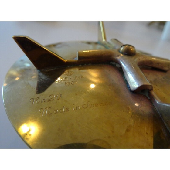 Image 1 of Satz von 4 skulpturalen Kerzenleuchtern n 20 von Pierre Forsell für Skultuna, Schweden 1960