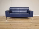 Artifort Lex 2-Sitzer Sofa Blau Leder Design Patrick Noguert