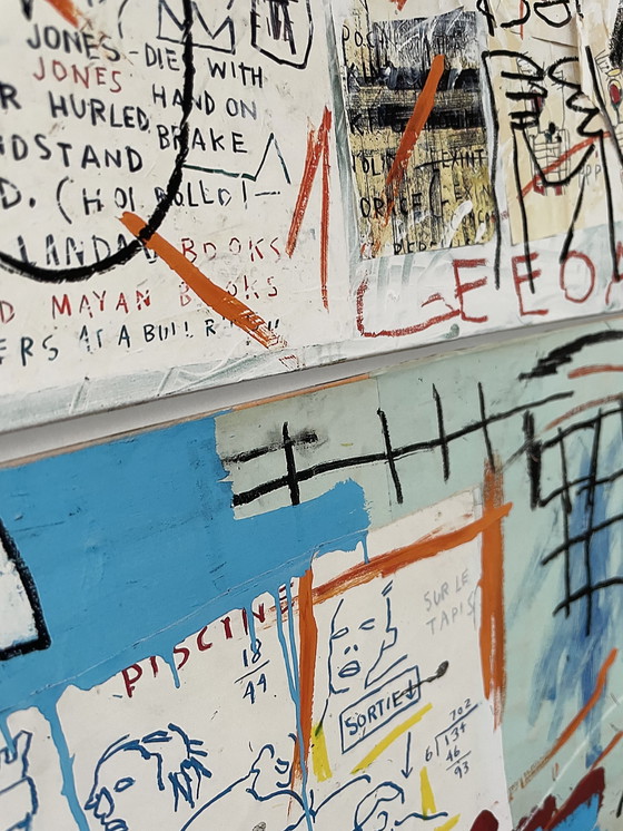 Image 1 of Jean Michel Basquiat (1960-1988), Piscine Versus the Best Hotels, 1982, lizenziert von Artestar New York, gedruckt in t