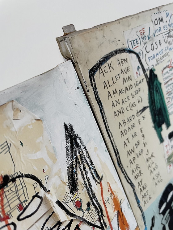 Image 1 of Jean Michel Basquiat (1960-1988), Piscine Versus the Best Hotels, 1982, lizenziert von Artestar New York, gedruckt in t