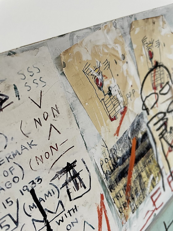 Image 1 of Jean Michel Basquiat (1960-1988), Piscine Versus the Best Hotels, 1982, lizenziert von Artestar New York, gedruckt in t