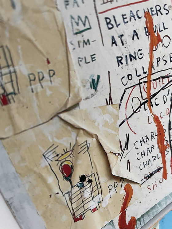 Image 1 of Jean Michel Basquiat (1960-1988), Piscine Versus the Best Hotels, 1982, lizenziert von Artestar New York, gedruckt in t