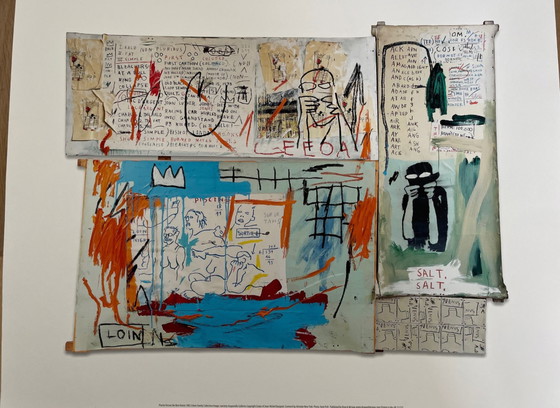 Image 1 of Jean Michel Basquiat (1960-1988), Piscine Versus the Best Hotels, 1982, lizenziert von Artestar New York, gedruckt in t