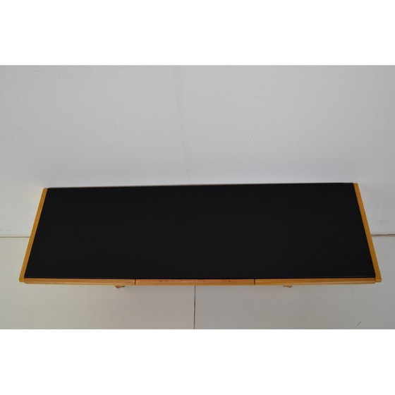 Image 1 of Mid-Century Nachttisch aus Holz und Glas, Tschechoslowakei 1960er Jahre