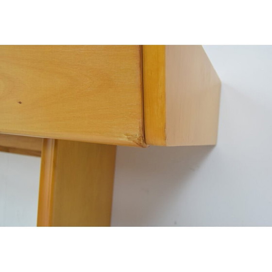 Image 1 of Mid-Century Nachttisch aus Holz und Glas, Tschechoslowakei 1960er Jahre