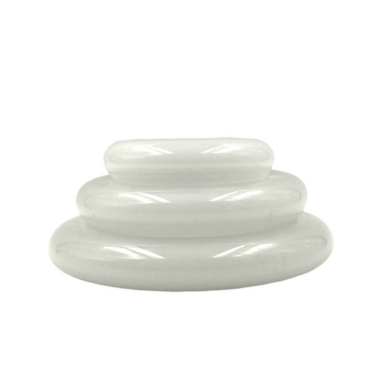 Image 1 of Vintage "Pomeri" Tasche in trübem Kristall von Eleonore Peduzzi Riva und Vistosi Murano, Italien 1972