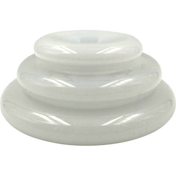 Image 1 of Vintage "Pomeri" Tasche in trübem Kristall von Eleonore Peduzzi Riva und Vistosi Murano, Italien 1972