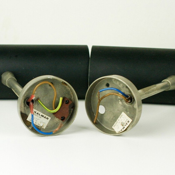 Image 1 of Paar Vintage-Wandleuchter aus lackiertem Metall von Julius Theodor Kalmar, Österreich 1960