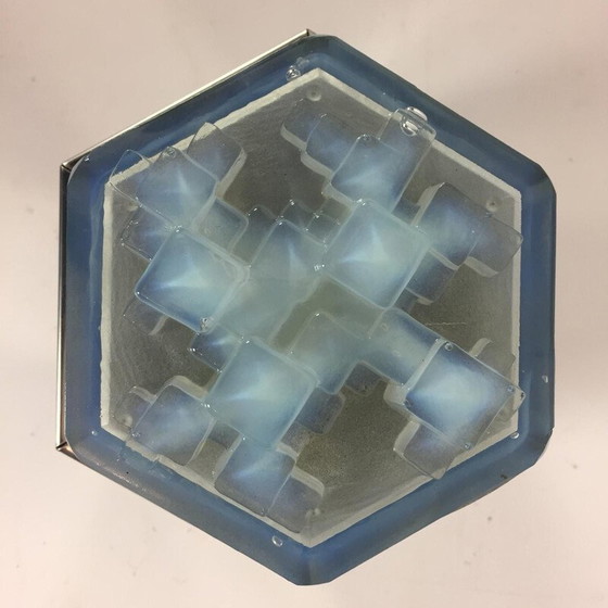 Image 1 of Vintage Wandleuchte aus verchromtem Glas