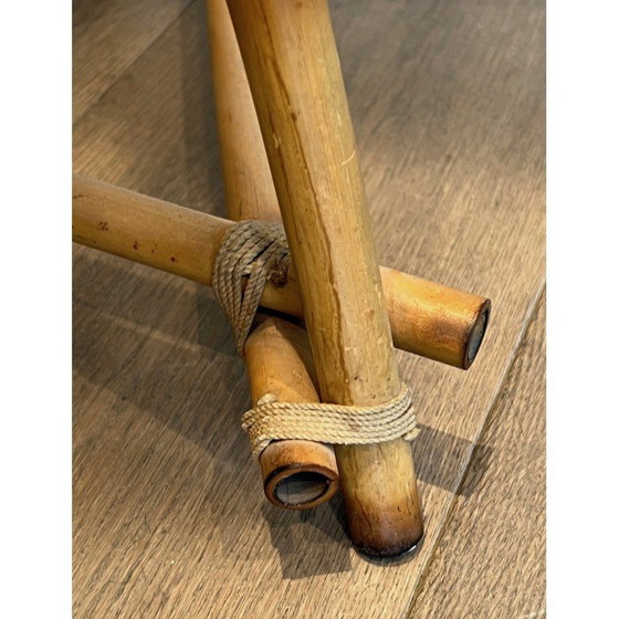 Image 1 of Vintage Stehlampe aus Bambus und Seil, 1970