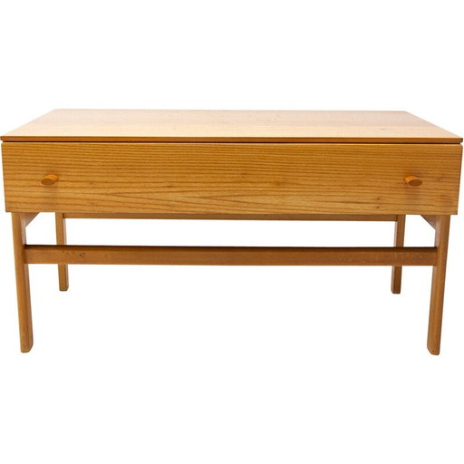 Vintage Ulmenholz Beistelltisch von Jitona, Tschechoslowakei 1970s