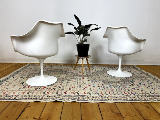 Image 1 of 2Er Set Tulip Armchairs Von Eero Saarinen Für Knoll International