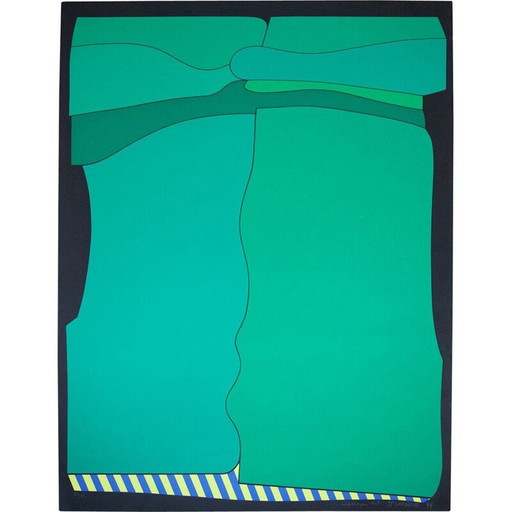 Vintage-Siebdruck auf Papier von Jean-Jacques Lapoirie Carapaçon, 1974